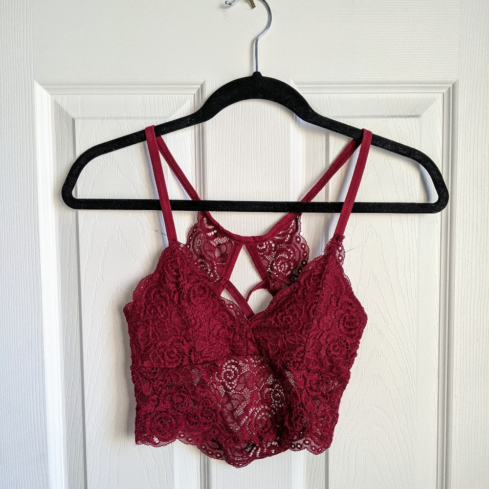 2/$20 Maroon Lace Bralette